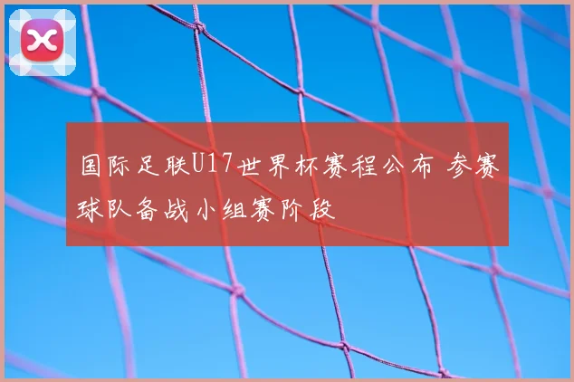 国际足联U17世界杯赛程公布 参赛球队备战小组赛阶段