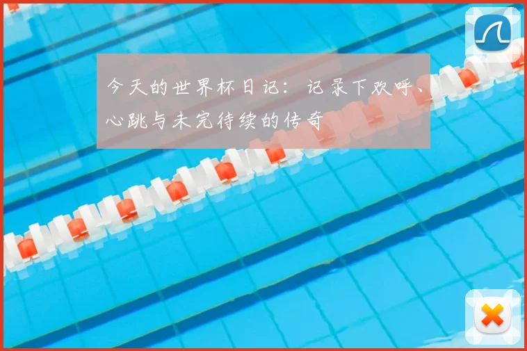 今天的世界杯日记:记录下欢呼、心跳与未完待续的传奇